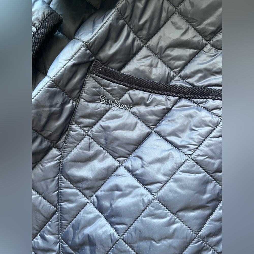 Barbour Tartan 
Men's Quilted Navy Jacket - Picture 11 of 11